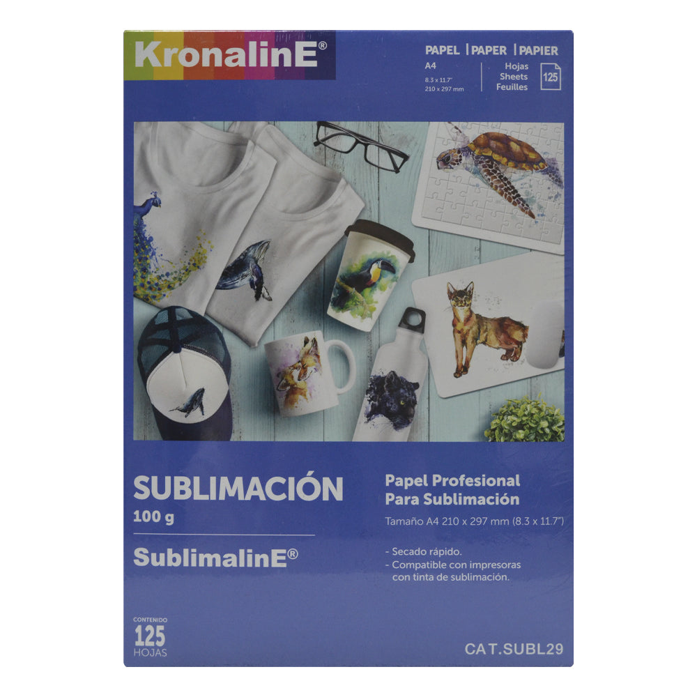 Papel Profesional Para Sublimación Tamaño A4 - Kronaline