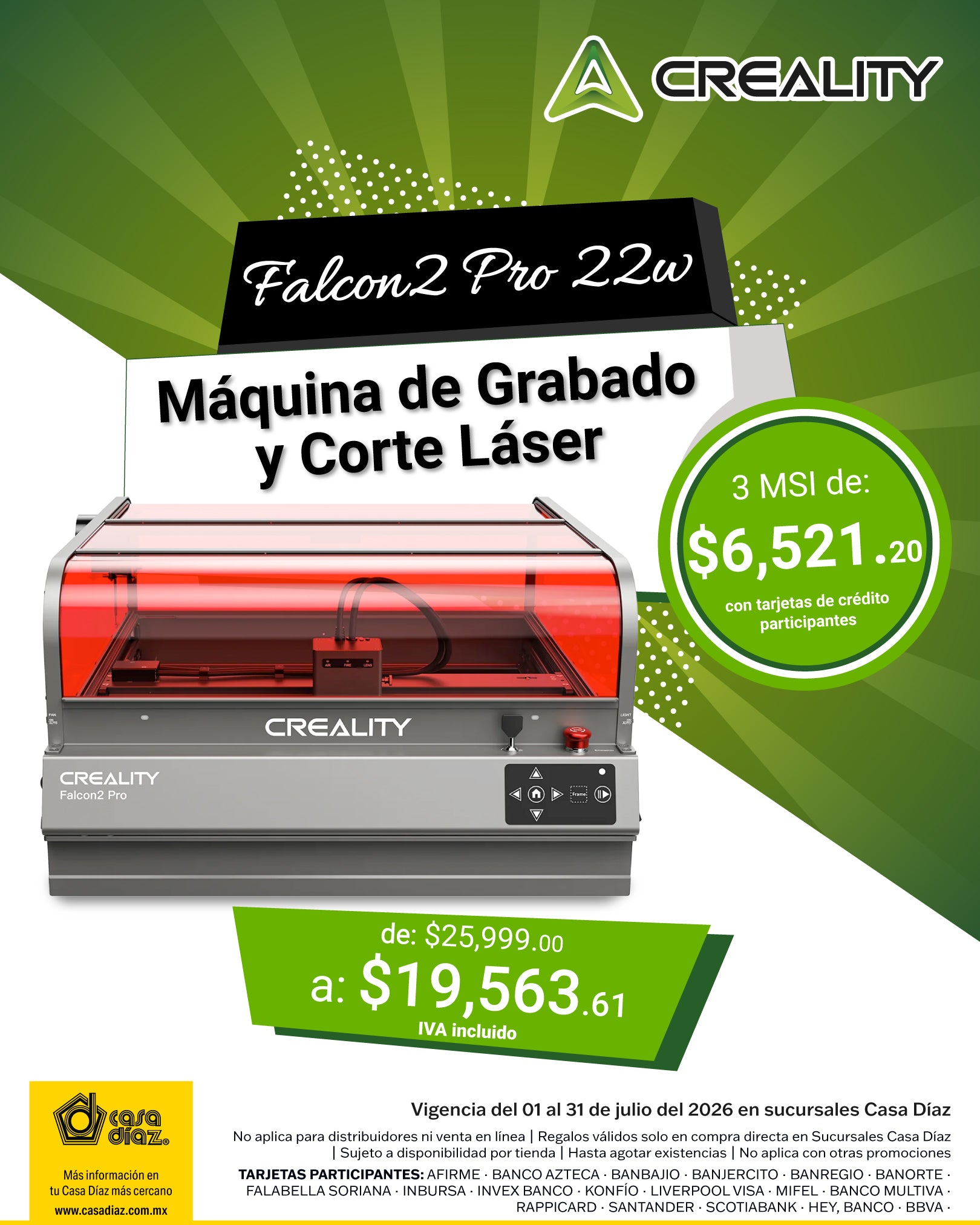 Máquina de Grabado y Corte Láser Falcon-2 Pro 22W, 40W y 60W